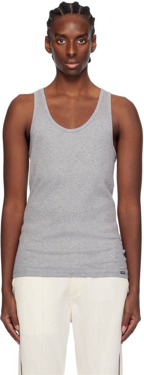 gucci grey ribbed tank top.